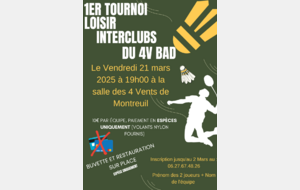 Tournoi de badminton à Montreuil