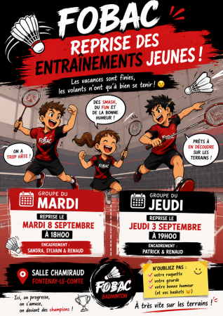 Reprise des entraînements jeunes