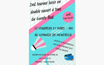 Tournoi de badminton à Montreuil